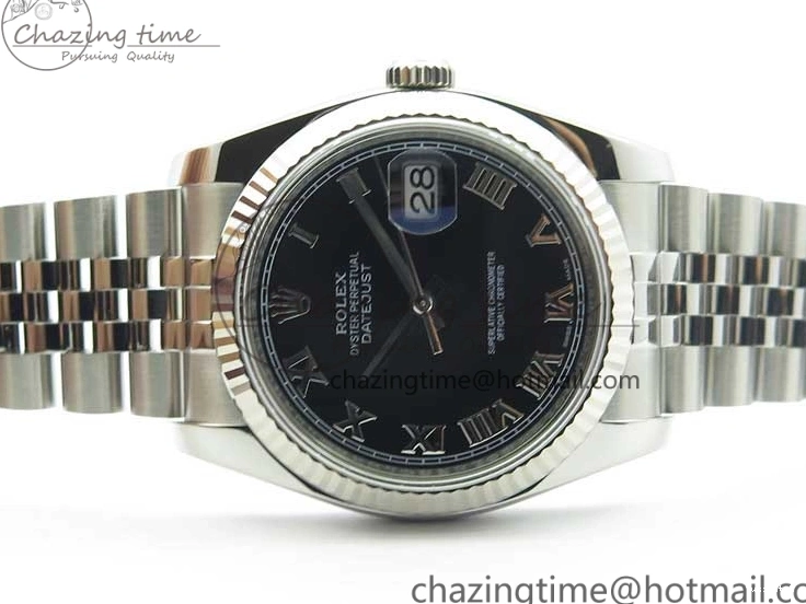 Dial Bracelet Markers Edition SH3135 116234 Roman on Black DateJust SS Jubilee 1:1 36 904L Steel Best ARF V3 0117